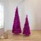 6ft. Unlit Pink Tinsel Pop-Up Artificial Christmas Tree